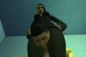 beurette dominates with fierce arab femdom pounding