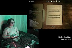 naked bbw brunette with big tits plays alan wake 2 part 19