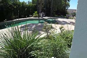 creeping guy dumps multiple creampies in tight pussy doggystyle outdoors