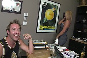 Blonde milf Melanie Monroe's shaved holes get intriguing pounding