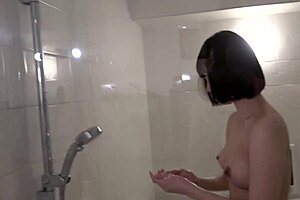 adorable 18yo japanese bigtits babe in uniform cosplay strips teasingly before deep blowjob and creampie on shaved pussy