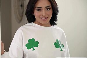 Gorgeous horny latina teen begs for massive cock pounding before big event