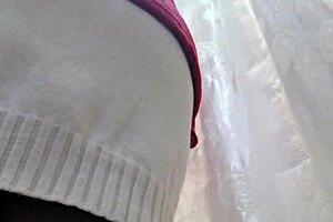 italian beauty flashes ass and hairy pussy in dressing room