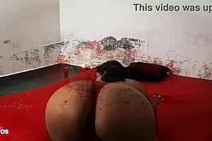 Reh Queen explodes in tantric massage with anal fingering orgasm bliss