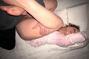 Couple's Intense Late-Night Missionary With Big Natural Tits Bouncing And Wet Orgasms