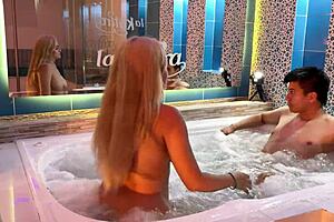 Fucking This Colombian Babe in the Jacuzzi! I Cum Deep in Her Tight Pussy Underwater!