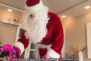 Santa's sniffing my wet panties, come let him taste your pussy too!