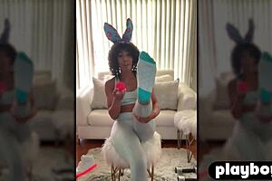 petite ebony milf misty stone teases perfect ass before fingering