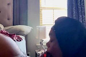 curvy ebony delivers sloppy bonnet toppy cumshots to black men