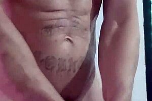 oh man my big hard monster cock throbs wildly on webcam tattooed beast