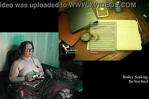 naked bbw brunette with big tits plays alan wake 2 part 19