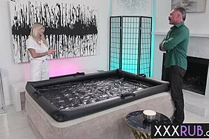 big tits blonde milf taylor wild rides monster cock after nuru massage 💦🍆