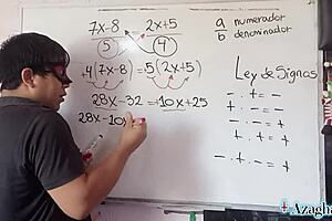 naughty japanese nerd teacher solves creampie equation with mexican student