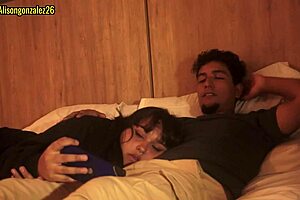 Chubby Argentinian deepthroats cock during movie close call