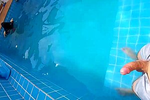 My Cute Latina Poolside Tease Ends with Her Tight Ass Riding My Hard Cock