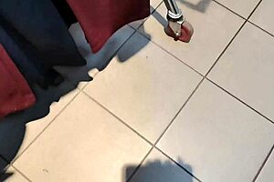 italian beauty flashes ass and hairy pussy in dressing room