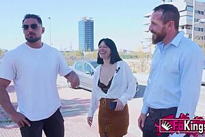 sandra v gets all holes stuffed full in homemade european double penetration orgy