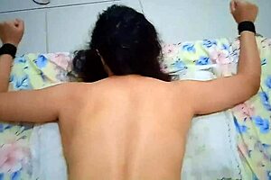 day 57 of anal tasting my ass on his monster cock bound and blindfolded