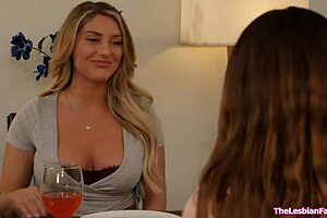 lesbian lawyer tribs and licks petite client's hairy pussy hard 💦👅👭