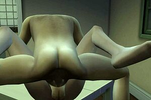 i fuck her hard bent over the desk table