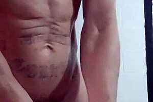 oh man my big hard monster cock throbs wildly on webcam tattooed beast