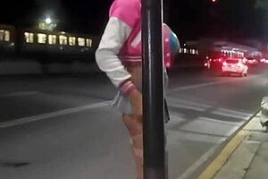 check out this hot tranny flashing big tits in tlalpan