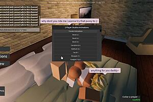 roblox slut teases sucking that throbbing monster cock deep