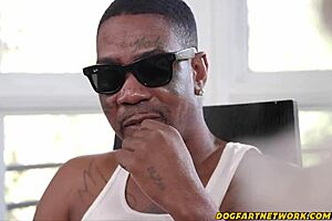 Tatted Blonde Worships Rapper's Monster Black Cock Fully