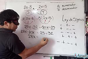 naughty japanese nerd teacher solves creampie equation with mexican student