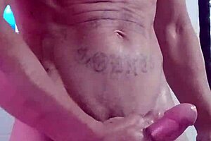 oh man my big hard monster cock throbs wildly on webcam tattooed beast