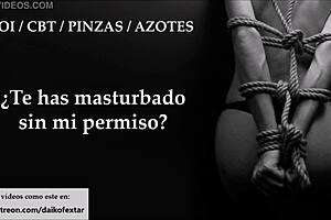 Extreme CBT spanking clamps and brutal JOI domination