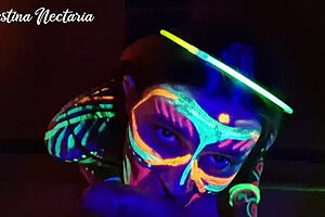 skinny tanned brunette neighbor pov fucked doggystyle under uv lights