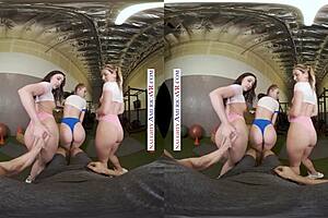Sexy Babes Kyler Quinn Paige Owens Tag-Team Gym Stud
