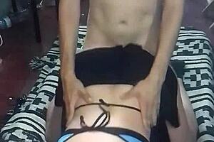 policia cachonda folla con desconocido post-fiesta salvaje?