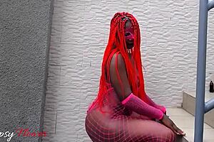 Ebony Big Ass Licked Then Rides Cock On Outdoor Stairs