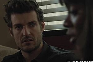 Hot Ebony Ana Foxxx Rides Huge White Cock Crazy Hard