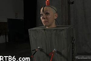 oh tease this bound beauty's pussy mercilessly now!