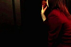 student deepthroats gloryhole cock till cum explosion