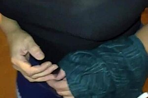 stalking busty mature latina milf flashing big ass and tits on lima streets