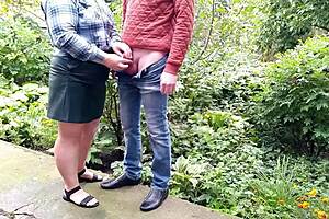 Gorgeous Curvy Mature Takes Huge Cum Load Outdoors