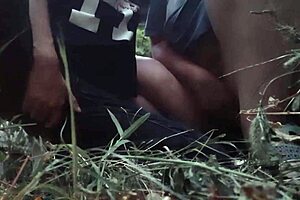 Outdoor panty masturbation leads to explosive girl orgasm 💦🌳