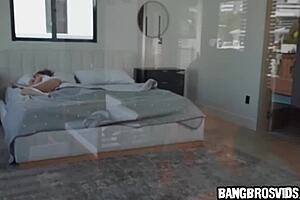 bold brunette bends over wet shower ass for hardcore pounding