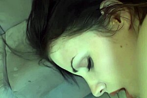 Annika's Luscious Lips Tease Thick Black Shaft