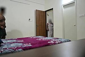 Wife Takes Intense Blowjob Pounding While Maid Cleans Oblivious