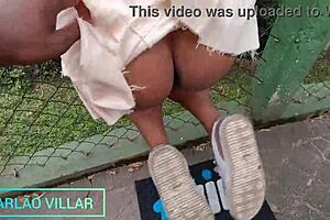 Brazilian Brunette Deepthroats Monster Cock