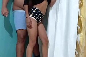 hey, check out this skinny 20yo schoolgirl getting doggy pounded standing