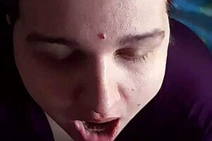 curvy european bbw worships monster cock with deep sucks ending in explosive facial