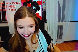 Maid slut cums explosively on webcam