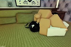 cute moth girl roughly throat fucked deep in roblox fantasy