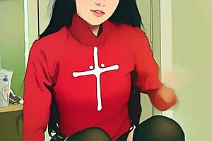 yo this tiny asian teen ai generated is struggling with that dildo looks so real and hot